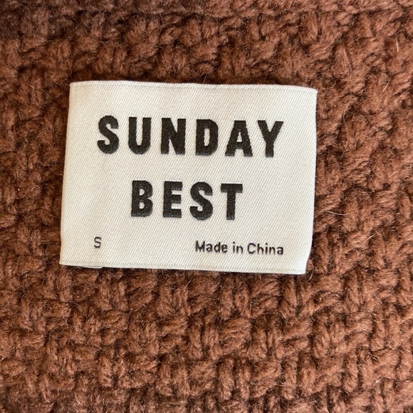 Sunday Best Crochet Knit Squares Cropped Sweater Vest S Academia Boho Grannycore - Picture 13 of 16